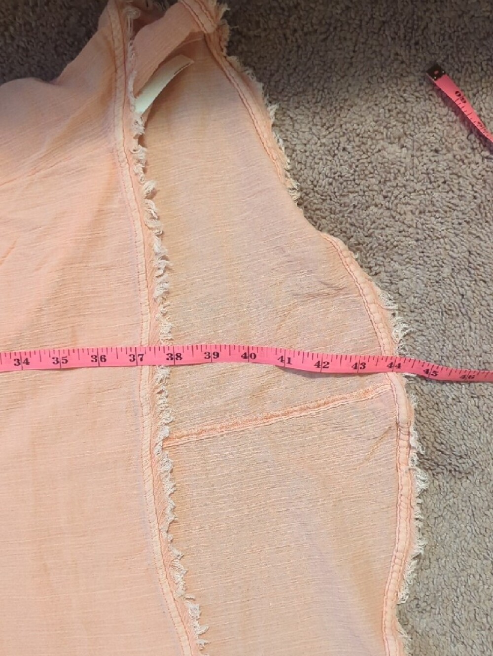 Daily Practice Women's Coral/Pink Cotton Midi Dress Beach Coastal - Picture 7 of 8